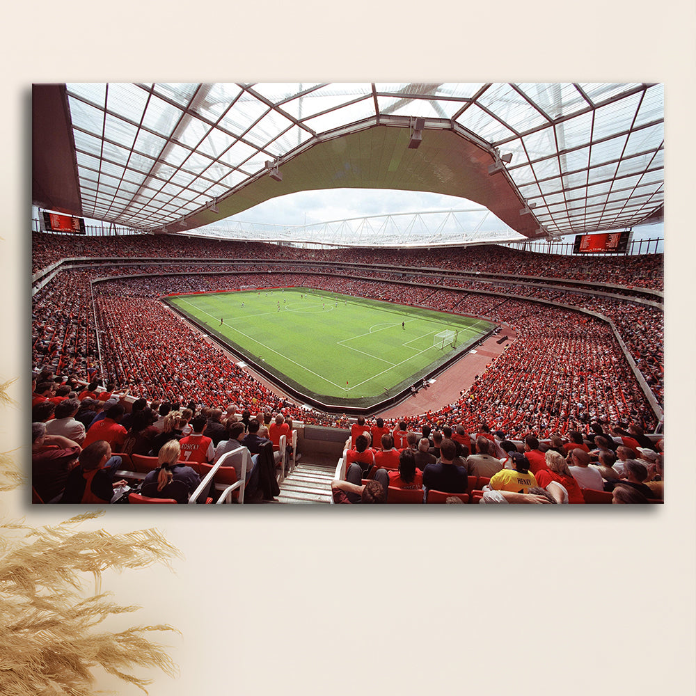 Arsenal in Emirates Stadium, Stadium Canvas, Sport Art, Gift for him, Man Cave Decor, Art Print, Canvas Print Wall Art