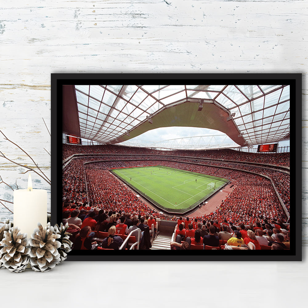 Arsenal in Emirates Stadium, Stadium Canvas, Sport Art, Framed Canvas Print Wall Art, Floating Frame