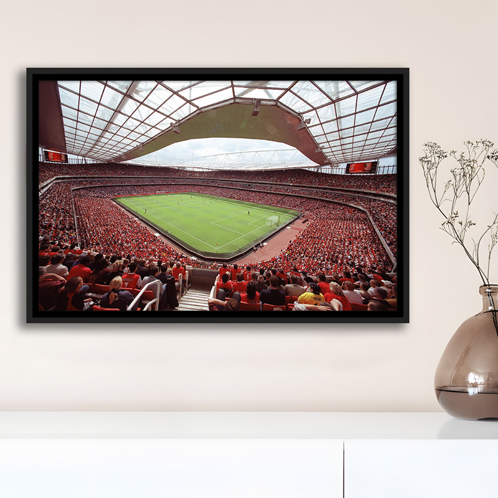 Arsenal in Emirates Stadium, Stadium Canvas, Sport Art, Framed Canvas Print Wall Art, Floating Frame
