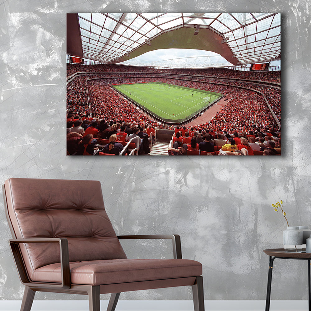 Arsenal in Emirates Stadium, Stadium Canvas, Sport Art, Gift for him, Man Cave Decor, Art Print, Canvas Print Wall Art