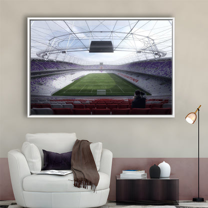 Artemio Franchi Stadium in Italy, Stadium Canvas, Sport Art, Framed Canvas Print Wall Art, Floating Frame