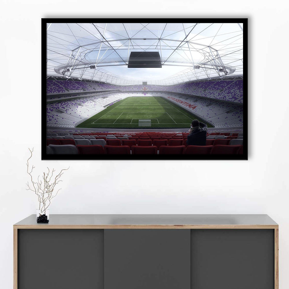 Artemio Franchi Stadium in Italy, Stadium Canvas, Sport Art, Gift for him, Framed Art Print Wall Decor, Picture Framed