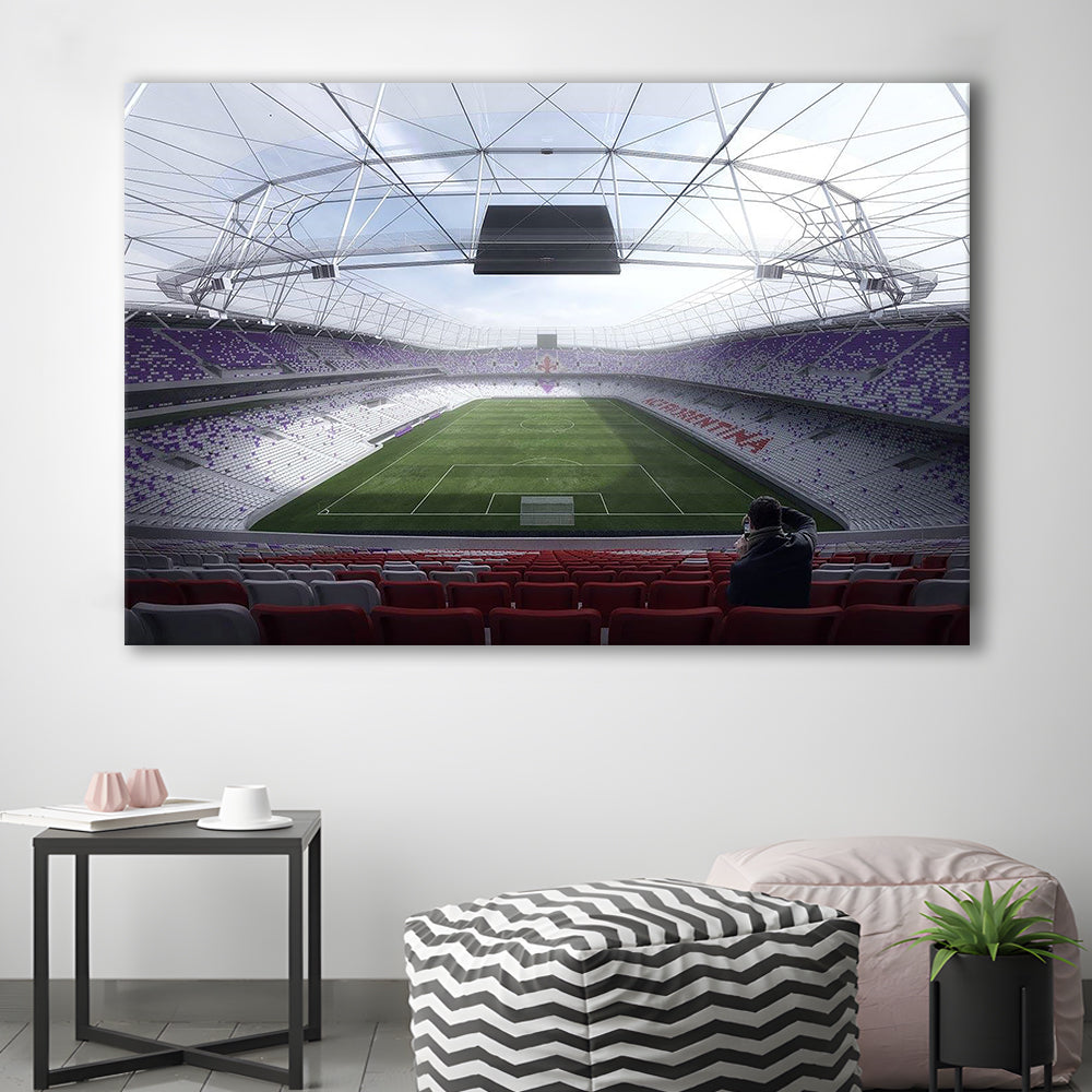 Artemio Franchi Stadium in Italy, Stadium Canvas, Sport Art, Gift for him, Man Cave Decor, Art Print, Canvas Print Wall Art
