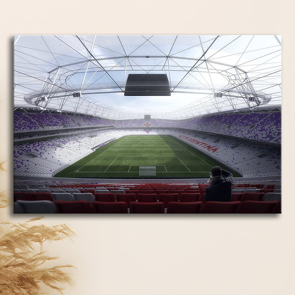 Artemio Franchi Stadium in Italy, Stadium Canvas, Sport Art, Gift for him, Man Cave Decor, Art Print, Canvas Print Wall Art