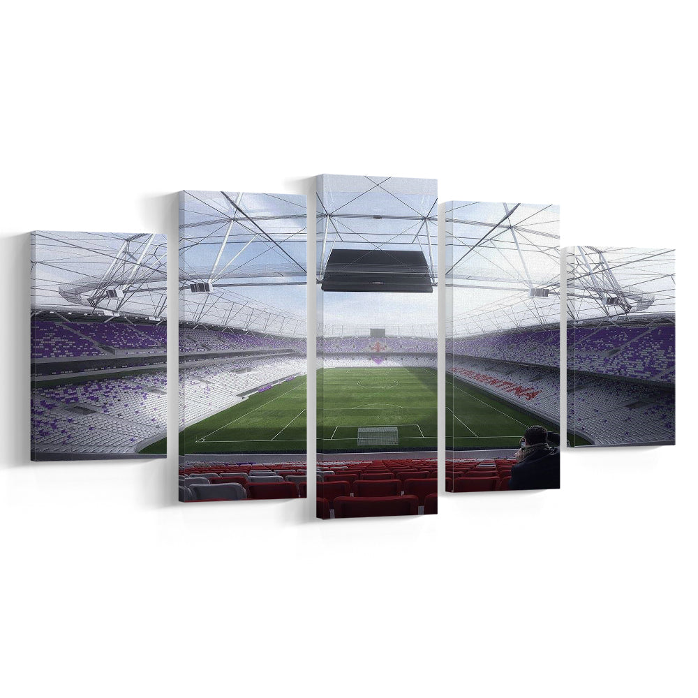 Artemio Franchi Stadium in Italy, Stadium Canvas, Sport Art, Gift for him, 5 Panel, Large Canvas, Canvas Print Wall Art