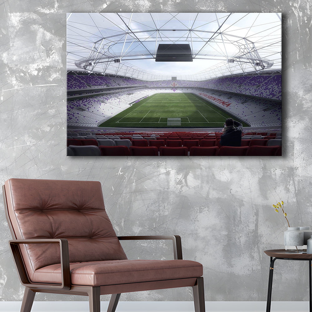 Artemio Franchi Stadium in Italy, Stadium Canvas, Sport Art, Gift for him, Man Cave Decor, Art Print, Canvas Print Wall Art