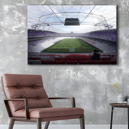 Artemio Franchi Stadium in Italy, Stadium Canvas, Sport Art, Gift for him, Man Cave Decor, Art Print, Canvas Print Wall Art