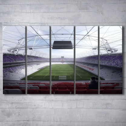 Artemio Franchi Stadium in Italy, Stadium Canvas, Sport Art, 5 Panel B, Extra Large Canvas, Canvas Print Wall Art