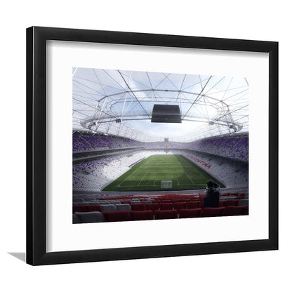 Artemio Franchi Stadium in Italy, Stadium Canvas, Sport Art, Gift for him, White Border Framed Art Print Wall Decor