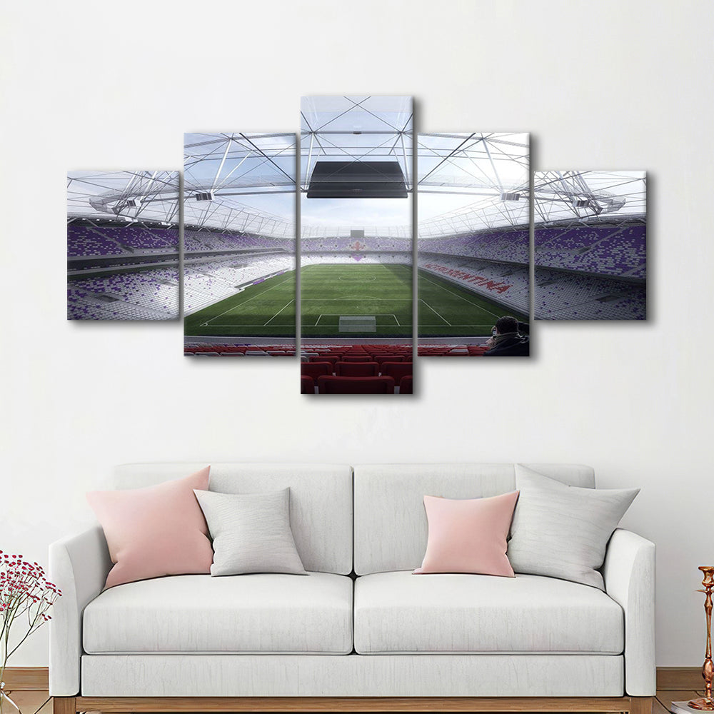 Artemio Franchi Stadium in Italy, Stadium Canvas, Sport Art, Gift for him, 5 Panel, Large Canvas, Canvas Print Wall Art