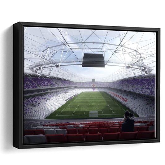 Artemio Franchi Stadium in Italy, Stadium Canvas, Sport Art, Framed Canvas Print Wall Art, Floating Frame