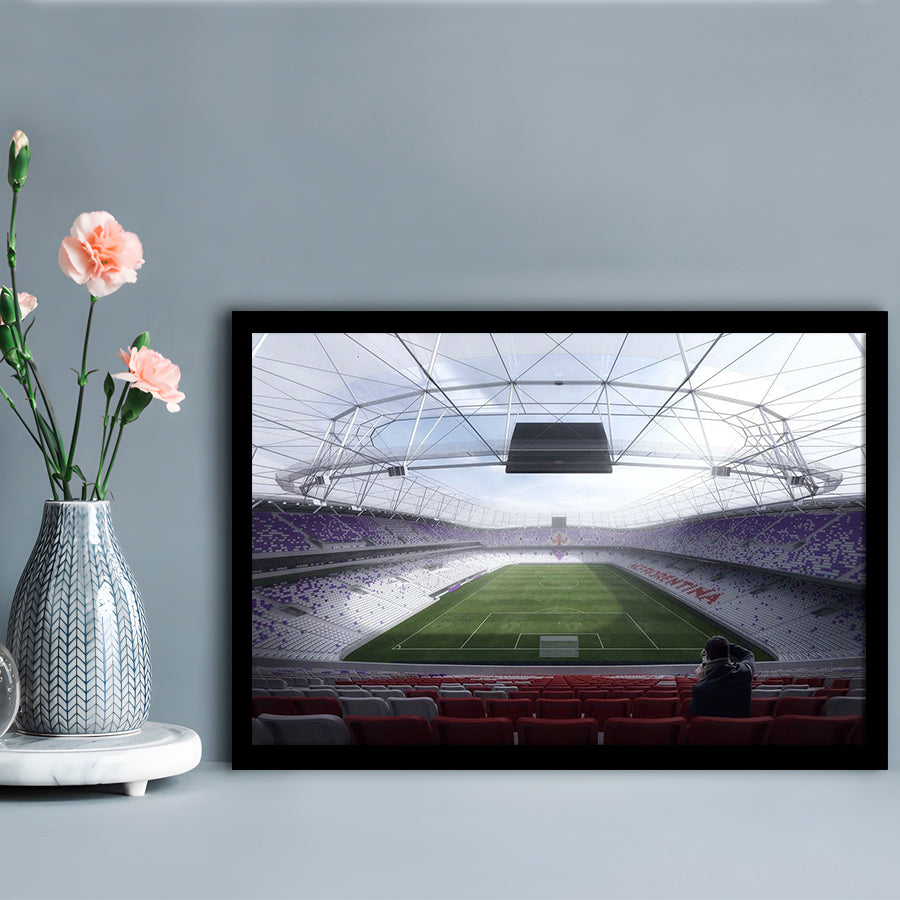 Artemio Franchi Stadium in Italy, Stadium Canvas, Sport Art, Gift for him, Framed Art Print Wall Decor, Picture Framed