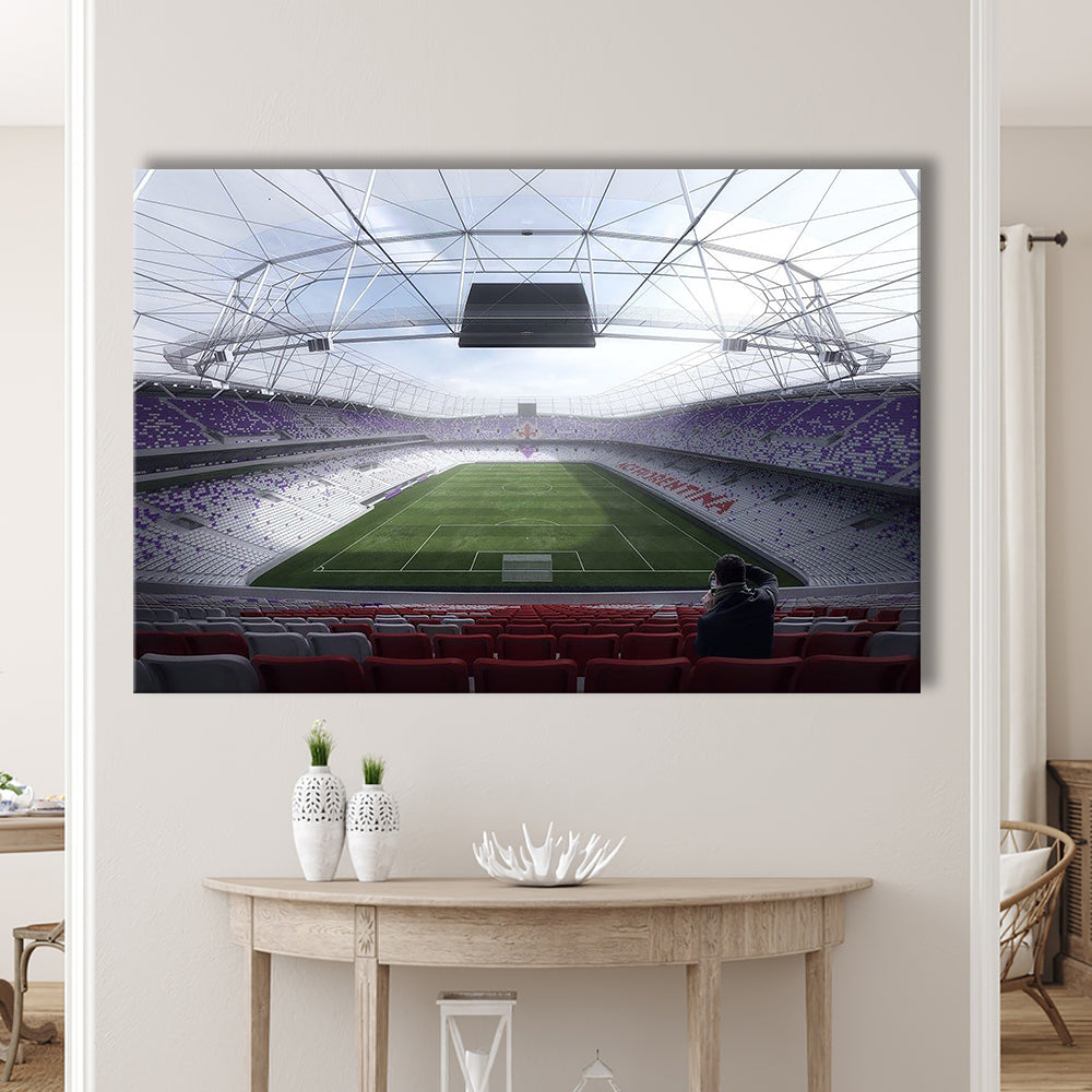 Artemio Franchi Stadium in Italy, Stadium Canvas, Sport Art, Gift for him, Man Cave Decor, Art Print, Canvas Print Wall Art