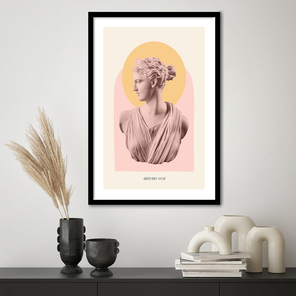 Artemis Pastel Art Print, Framed Picture Print, Framed Art Prints White Border Wall Decor