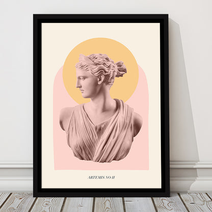 Artemis Pastel Art Print, Floating Framed Canvas Art Print,, Framed Canvas Prints Wall Art