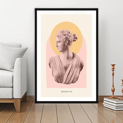 Artemis Pastel Art Print, Framed Picture Print, Framed Art Prints White Border Wall Decor