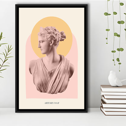 Artemis Pastel Art Print, Floating Framed Canvas Art Print,, Framed Canvas Prints Wall Art