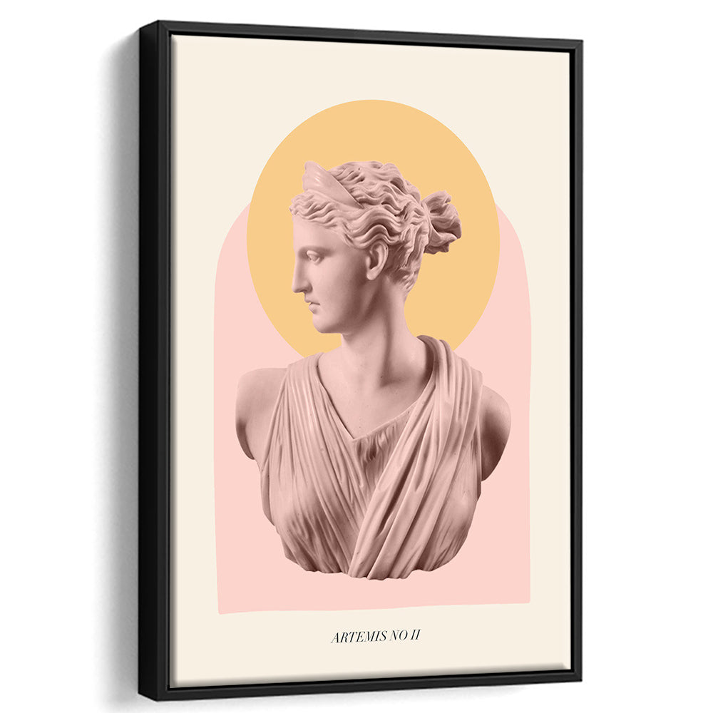 Artemis Pastel Art Print, Floating Framed Canvas Art Print,, Framed Canvas Prints Wall Art
