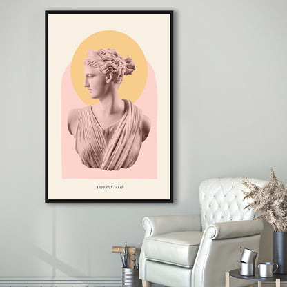 Artemis Pastel Art Print, Floating Framed Canvas Art Print,, Framed Canvas Prints Wall Art