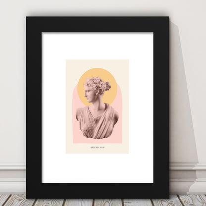 Artemis Pastel Art Print, Framed Picture Print, Framed Art Prints White Border Wall Decor