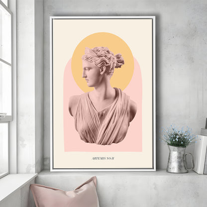 Artemis Pastel Art Print, Floating Framed Canvas Art Print,, Framed Canvas Prints Wall Art