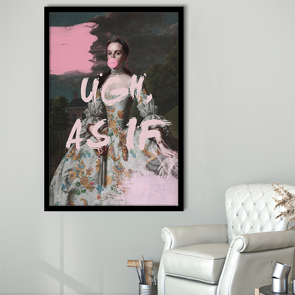 As If Print, Altered Art, Bedroom Print, Pink Print, Wall Art, Framed Art Prints Wall Decor