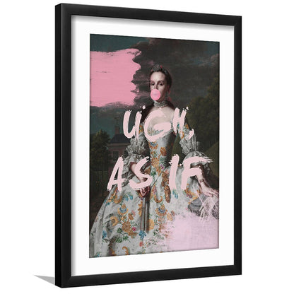 As If Print, Altered Art, Bedroom Print, Pink Print, Wall Art, Framed Art Prints White Border Wall Decor