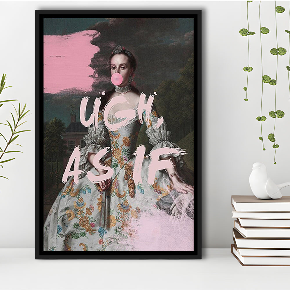 As If Print, Altered Art, Bedroom Print, Pink Print, Wall Art, Framed Canvas Prints Wall Art