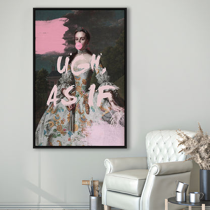 As If Print, Altered Art, Bedroom Print, Pink Print, Wall Art, Framed Canvas Prints Wall Art