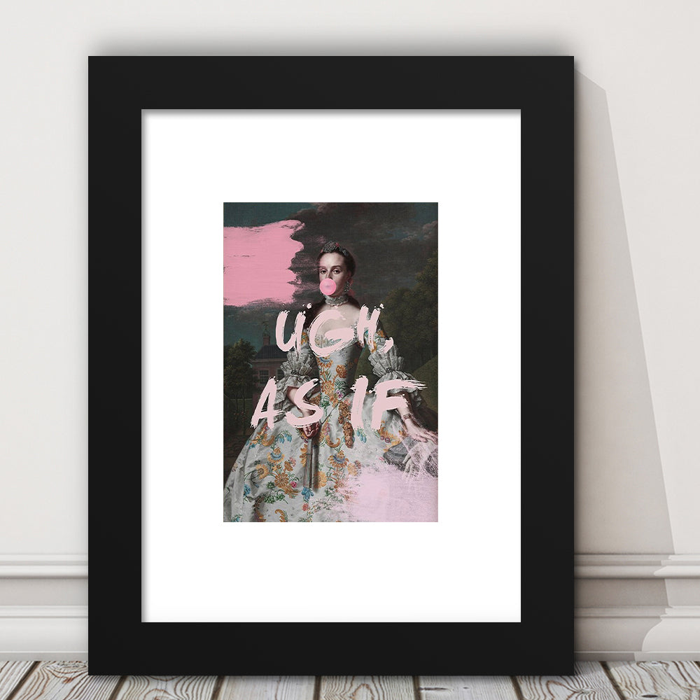 As If Print, Altered Art, Bedroom Print, Pink Print, Wall Art, Framed Art Prints White Border Wall Decor