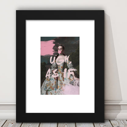 As If Print, Altered Art, Bedroom Print, Pink Print, Wall Art, Framed Art Prints White Border Wall Decor