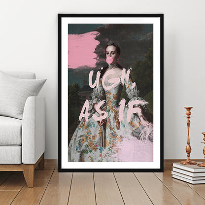 As If Print, Altered Art, Bedroom Print, Pink Print, Wall Art, Framed Art Prints White Border Wall Decor