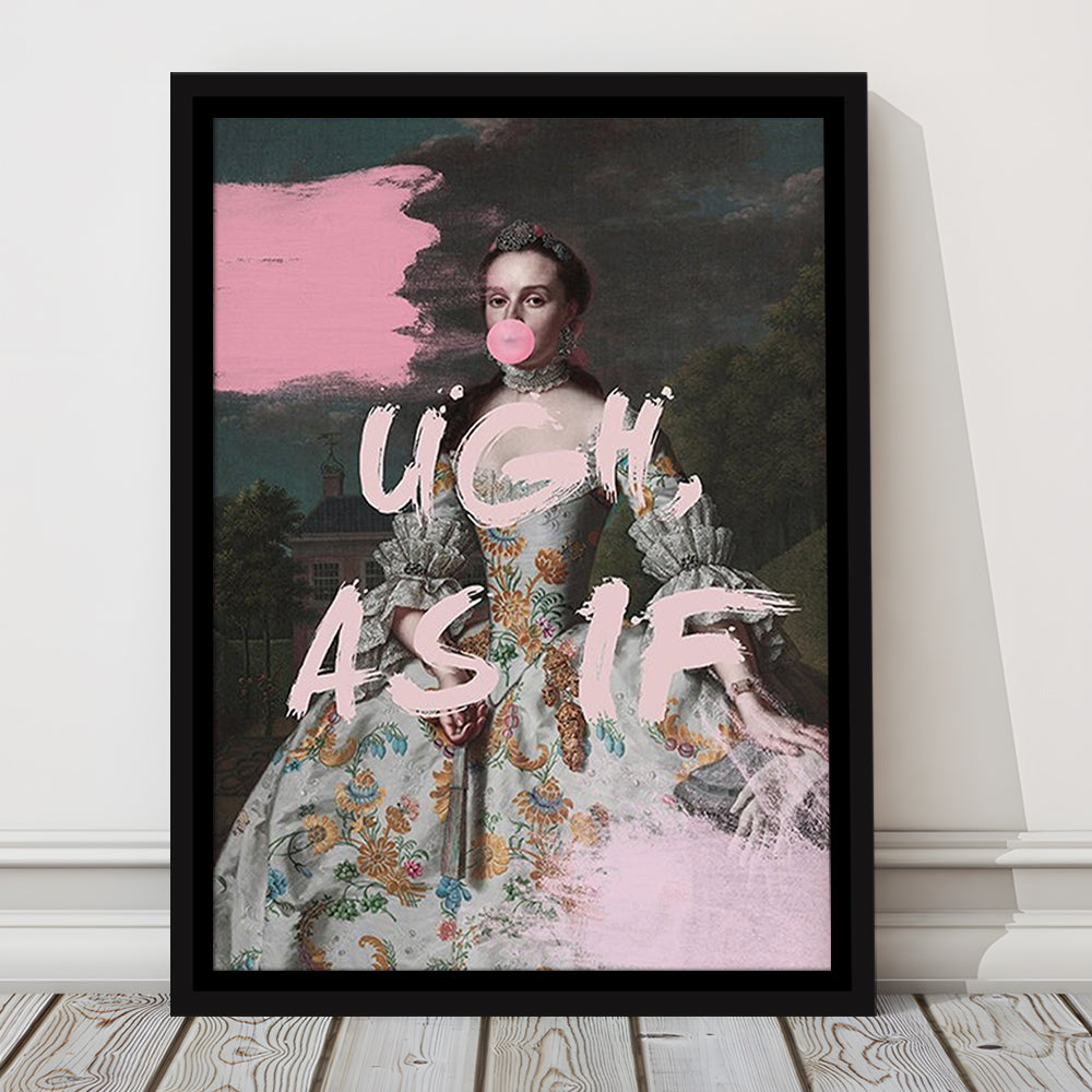 As If Print, Altered Art, Bedroom Print, Pink Print, Wall Art, Framed Canvas Prints Wall Art