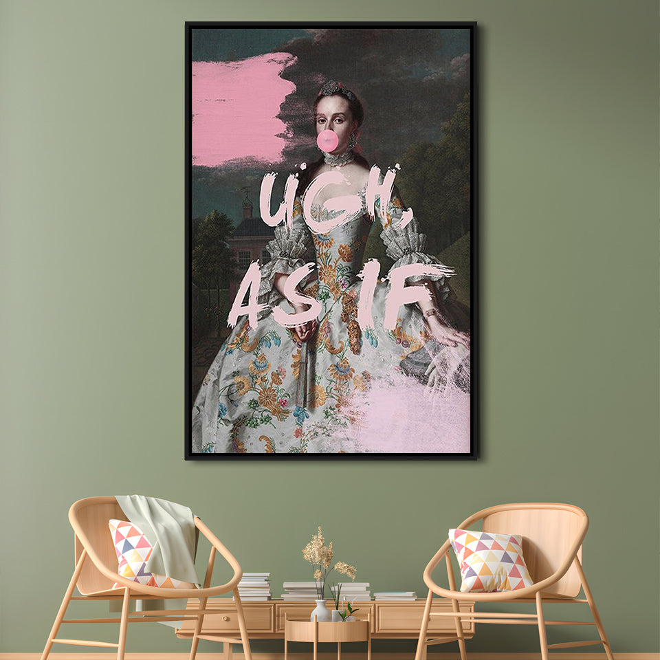 As If Print, Altered Art, Bedroom Print, Pink Print, Wall Art, Framed Canvas Prints Wall Art