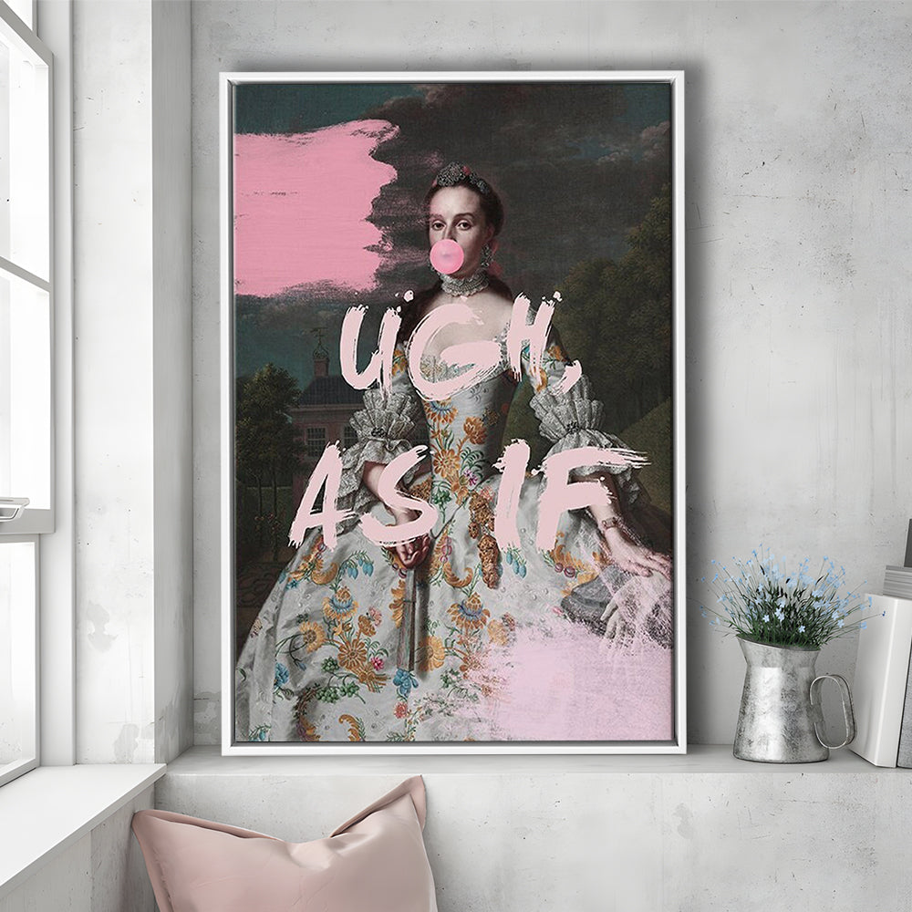 As If Print, Altered Art, Bedroom Print, Pink Print, Wall Art, Framed Canvas Prints Wall Art