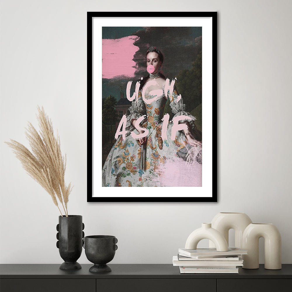 As If Print, Altered Art, Bedroom Print, Pink Print, Wall Art, Framed Art Prints White Border Wall Decor