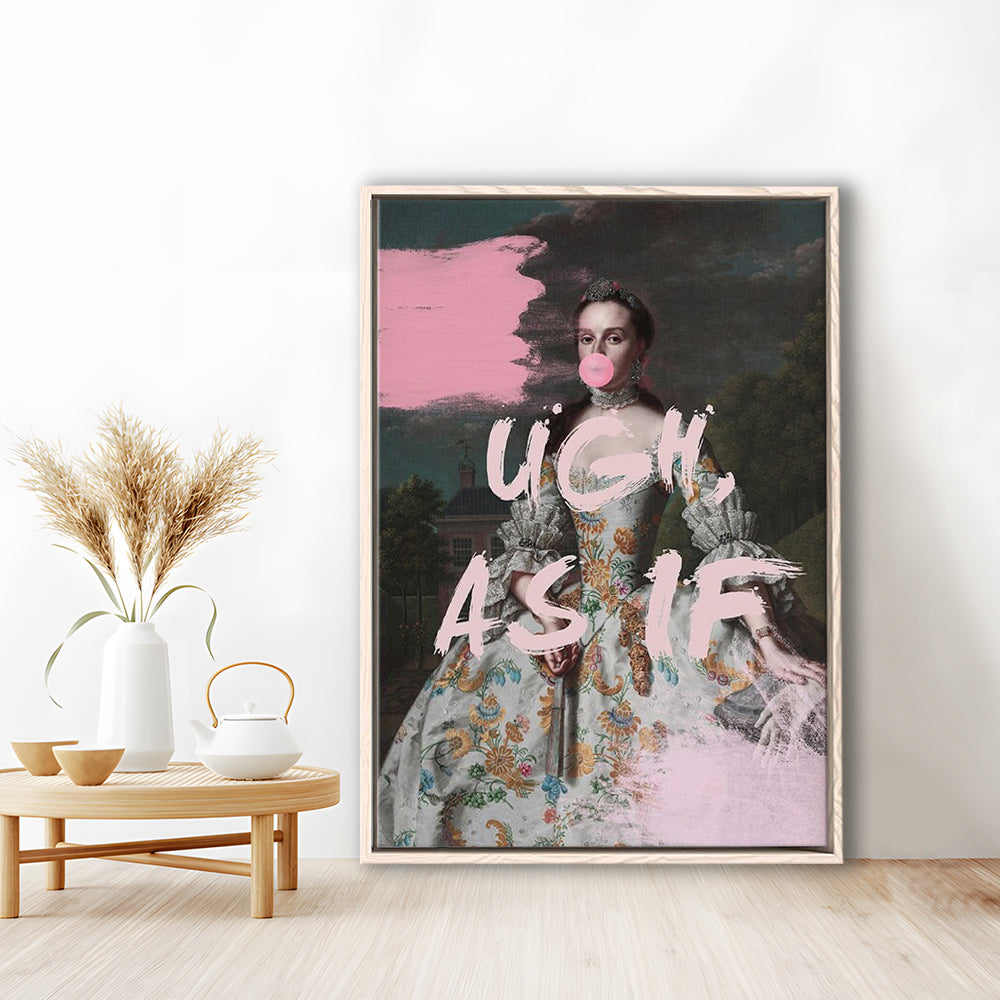 As If Print, Altered Art, Bedroom Print, Pink Print, Wall Art, Framed Canvas Prints Wall Art