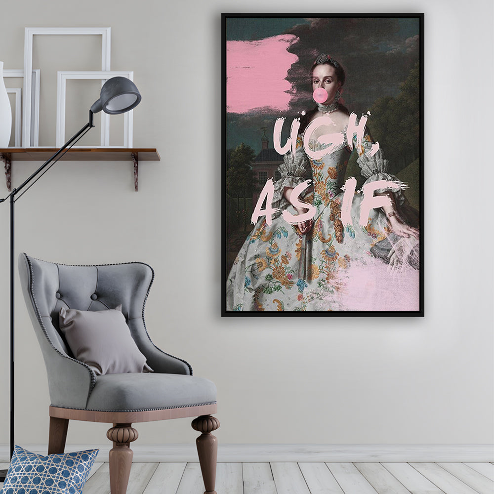 As If Print, Altered Art, Bedroom Print, Pink Print, Wall Art, Framed Canvas Prints Wall Art