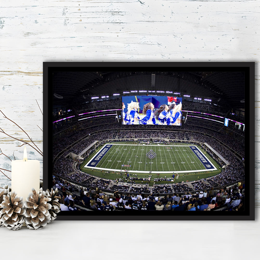 At And T Stadium, Stadium Canvas, Sport Art, Fan Gifts, Framed Canvas Print Wall Art, Floating Frame