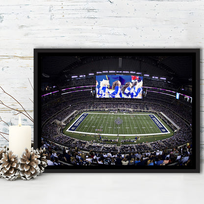 At And T Stadium, Stadium Canvas, Sport Art, Fan Gifts, Framed Canvas Print Wall Art, Floating Frame
