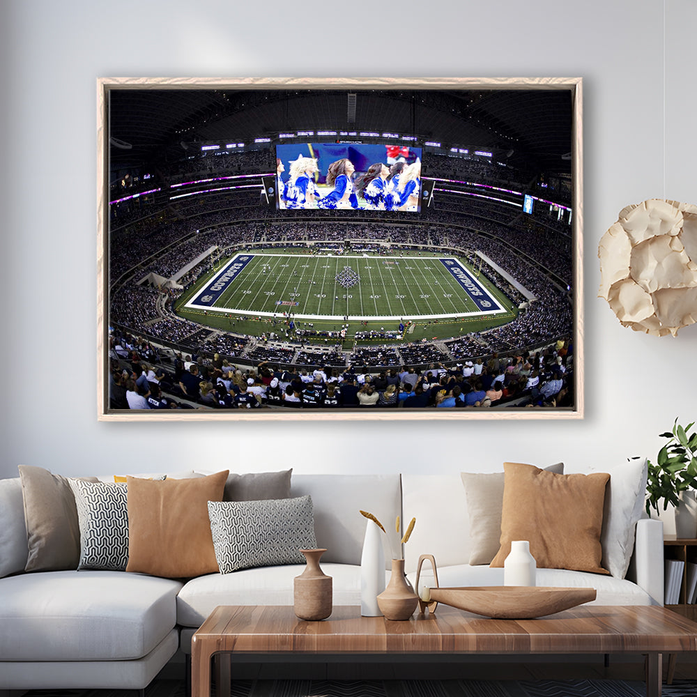At And T Stadium, Stadium Canvas, Sport Art, Fan Gifts, Framed Canvas Print Wall Art, Floating Frame