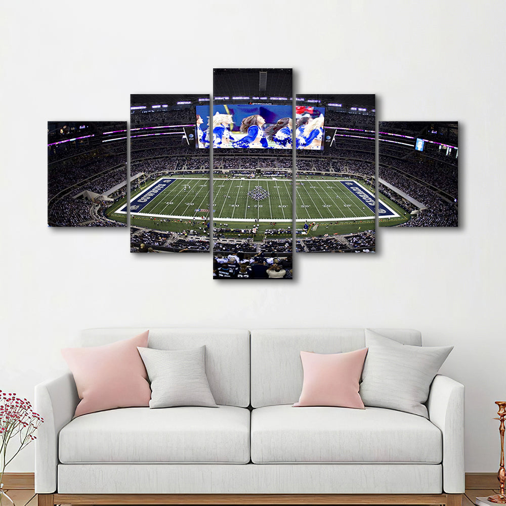 At And T Stadium, Stadium Canvas, Sport Art, Fan Gifts, 5 Panel, Large Canvas, Canvas Print Wall Art