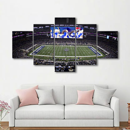 At And T Stadium, Stadium Canvas, Sport Art, Fan Gifts, 5 Panel, Large Canvas, Canvas Print Wall Art