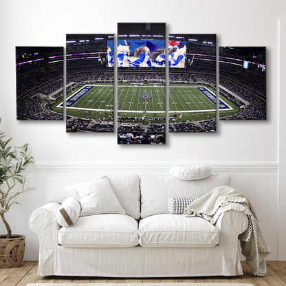 At And T Stadium, Stadium Canvas, Sport Art, Fan Gifts, 5 Panel, Large Canvas, Canvas Print Wall Art