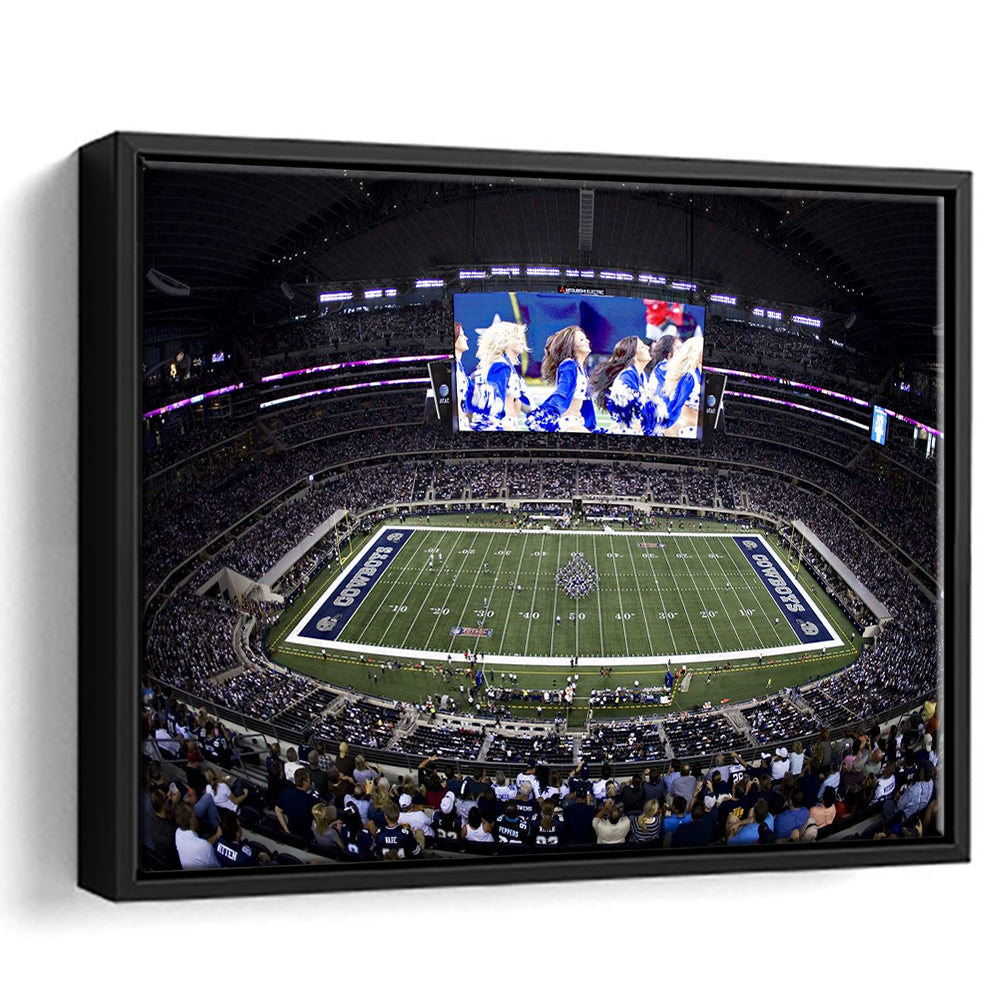 At And T Stadium, Stadium Canvas, Sport Art, Fan Gifts, Framed Canvas Print Wall Art, Floating Frame