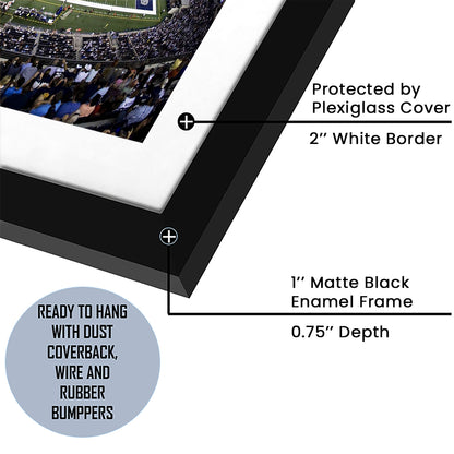 At And T Stadium, Stadium Canvas, Sport Art, Fan Gifts, White Border Framed Art Print Wall Decor
