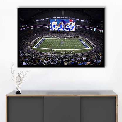 At And T Stadium, Stadium Canvas, Sport Art, Fan Gifts, Framed Art Print Wall Decor, Picture Framed