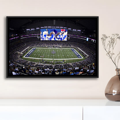 At And T Stadium, Stadium Canvas, Sport Art, Fan Gifts, Framed Canvas Print Wall Art, Floating Frame