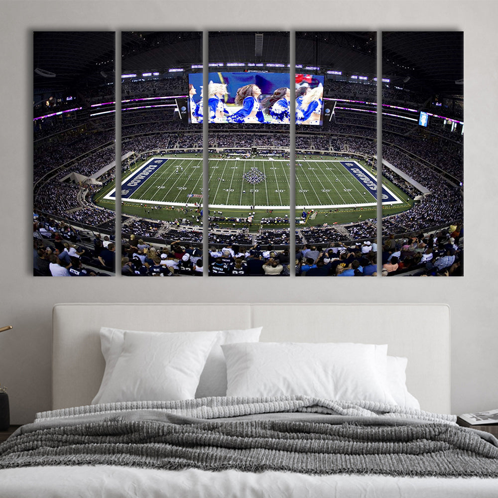 At And T Stadium, Stadium Canvas, Sport Art, Fan Gifts, 5 Panel B, Extra Large Canvas, Canvas Print Wall Art