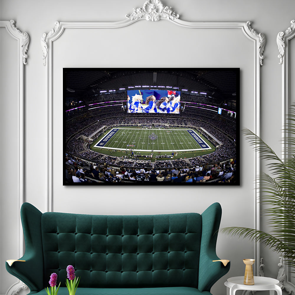 At And T Stadium, Stadium Canvas, Sport Art, Fan Gifts, Framed Art Print Wall Decor, Picture Framed